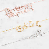 Custom Handwriting Name Necklace Stainless Steel Personalized Jewelry