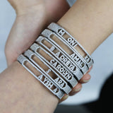 Customize Name 5A Cubic Zirconia Initial Slider Bracelet