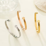 Personalized Name Paw Cuff Bangle Stainless Steel Bangle