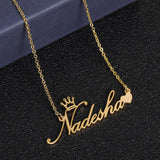 Customized Name Necklace Stainless Steel Heart Nameplate Choker