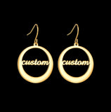 Personalized Stainless Steel Letter Earrings Women