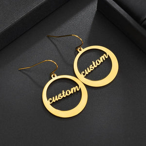 Personalized Stainless Steel Letter Earrings Women