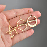 Personalized Stainless Steel Letter Earrings Women