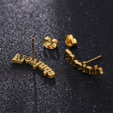 Custom Name Stainless Steel Stud Earrings for Women