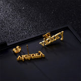 Custom Name Stainless Steel Letter Stud Earrings For Women