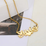 Personalized Heart Name Necklace Stainless Steel