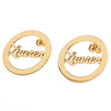 Personalized Name Stud Earrings Name Hoop Earrings 1 Pair Letter Earring