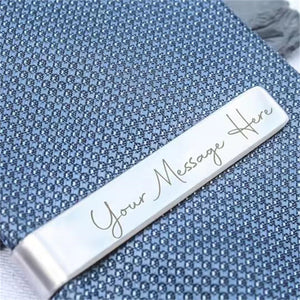 Custom Engraved Stainless Steel Tie Clip