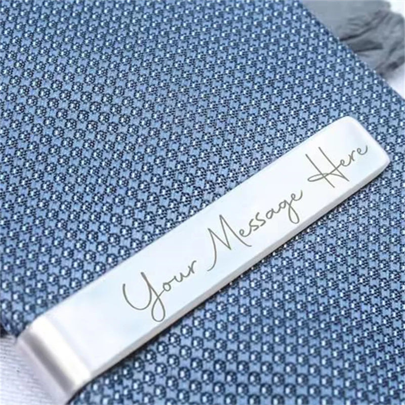 Custom Engraved Stainless Steel Tie Clip