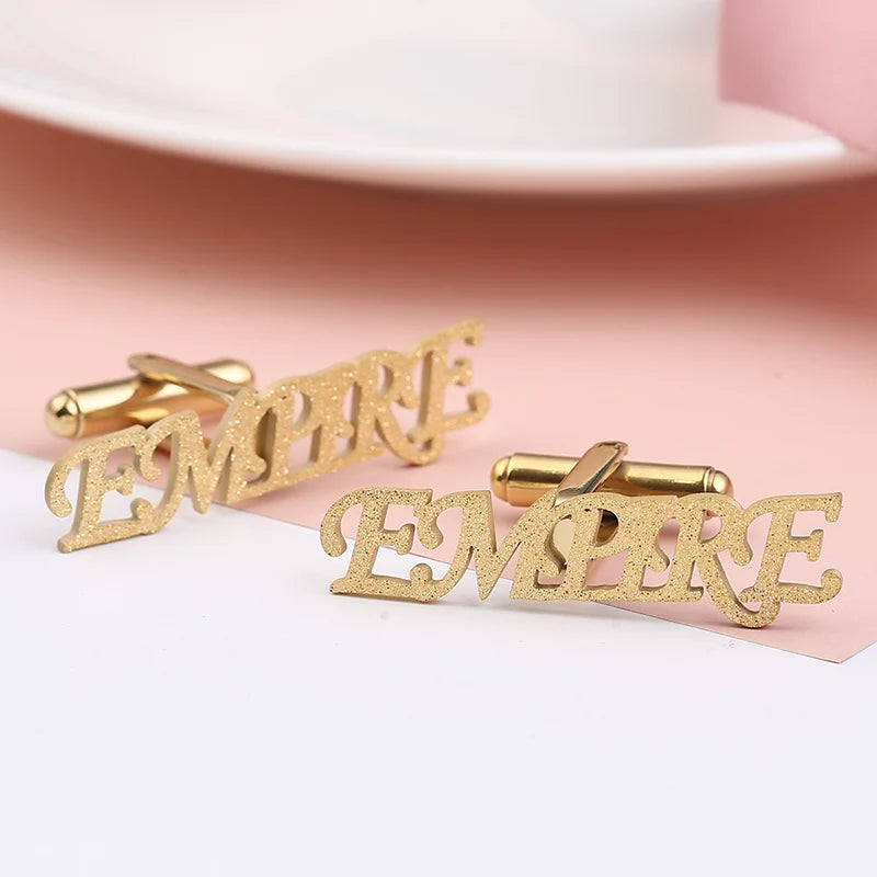Personalized Name Cufflinks Stainless Steel Jewelry for Women
