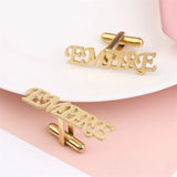 Personalized Name Cufflinks Stainless Steel Jewelry for Women