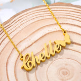 Customizable Butterfly Stainless Steel Name Necklace for Women