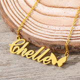 Customizable Butterfly Stainless Steel Name Necklace for Women