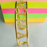 Personalized Nameplate Bracelets Cuff Letter Bangles Name Bracelet