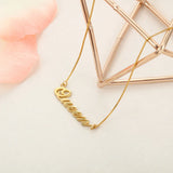 Personalized Nameplate Necklace Copper Name Necklaces for Women