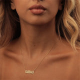 Personalized Nameplate Necklace Stainless Steel O-Chain Necklace