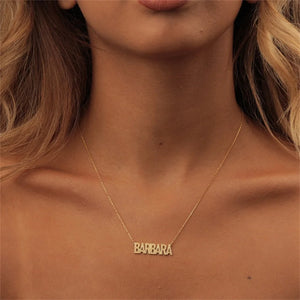 Personalized Nameplate Necklace Stainless Steel O-Chain Necklace