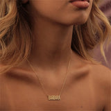 Personalized Nameplate Necklace Stainless Steel O-Chain Necklace