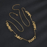 Custom Name Necklace Bracelet Set Stainless Steel Jewelry Gift for Her