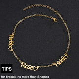 Custom Name Necklace Bracelet Set Stainless Steel Jewelry Gift for Her