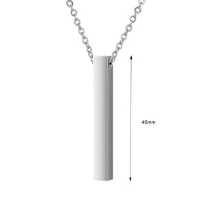 Personalized Coordinates Name Bar Necklace