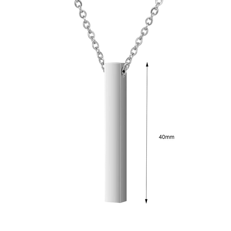 Personalized Coordinates Name Bar Necklace