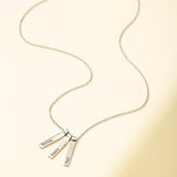 Custom Name Bar Necklace Stainless Steel Pendant Personalized Women Gift