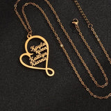 Personalized Heart Pendant Necklace for Family Birthday