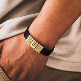 Personalized Names Leather Bracelet For Men
