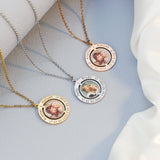 Personalized Anniversary Necklace with Custom Names & Photo
