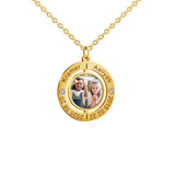 Personalized Anniversary Necklace with Custom Names & Photo