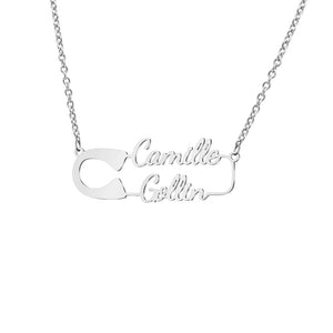 Custom Name Necklace Stainless Steel Pin Pendant Jewelry Gift