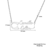 Custom Name Necklace Stainless Steel Pin Pendant Jewelry Gift