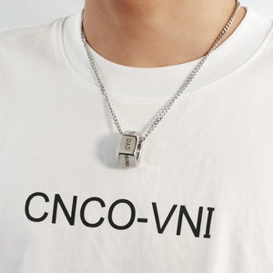 Personalized Screw Necklace for Men Stainless Steel Bolt Nut Pendant Unisex