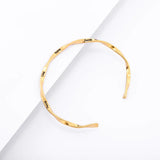 Women Geometric Bangle-Engravable-Stainless Steel Bracelet