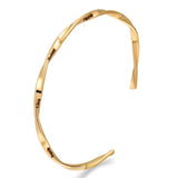 Women Geometric Bangle-Engravable-Stainless Steel Bracelet