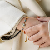 Personalized Infinity Charm Bracelet with Birthstone