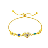Personalized Infinity Charm Bracelet with Birthstone
