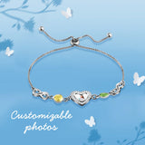 Personalized Infinity Charm Bracelet with Birthstone