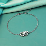Personalized Birthstone Heart Bracelet Adjustable Women Bracelet