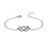 Personalized Birthstone Heart Bracelet Adjustable Women Bracelet