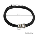 Personalized Names Leather Men Bracelet