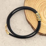 Personalized Names Leather Men Bracelet