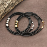 Personalized Names Leather Men Bracelet