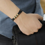 Personalized Names Leather Men Bracelet