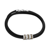 Personalized Names Leather Men Bracelet