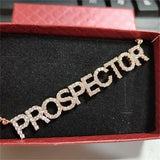 Personalized CZ Name Necklace Stainless Steel Cuban Chain Choker