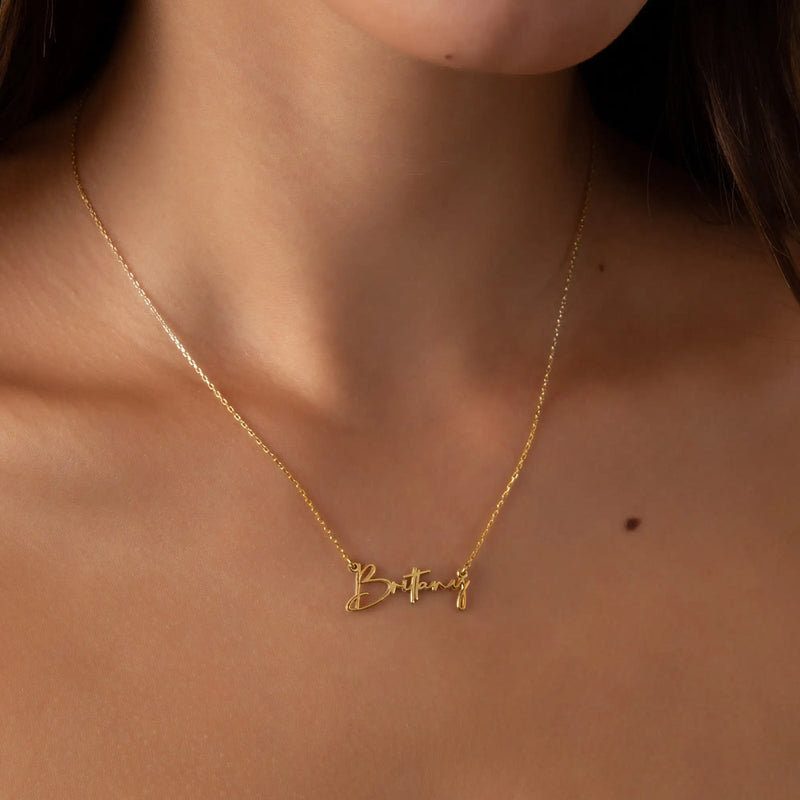 Custom Signature Name Necklace-Personalized Handwriting Style Necklace