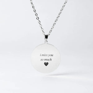 Personalized Pet Photo Necklace Stainless Steel Engraving