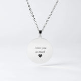 Personalized Pet Photo Necklace Stainless Steel Engraving